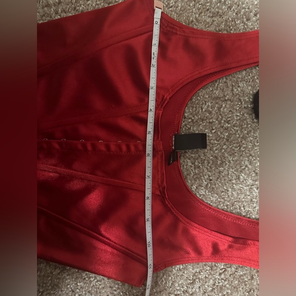 Windsor Red Cropped Corset Top - Picture 6 of 7